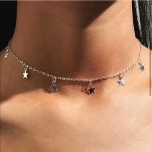 Brandy Melville silver star choker